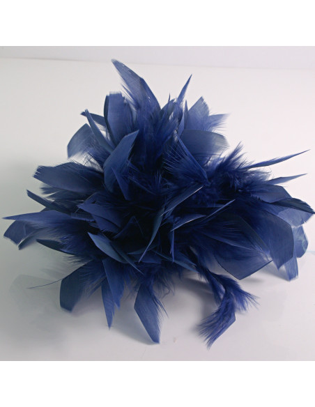 KWIAT Z PIÓR  BROSZKA PRZYPINKA PIÓRA  LOLITA AKCESORIA 16 CM XL