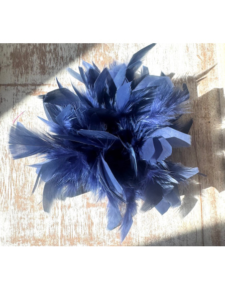 KWIAT Z PIÓR  BROSZKA PRZYPINKA PIÓRA  LOLITA AKCESORIA 16 CM XL