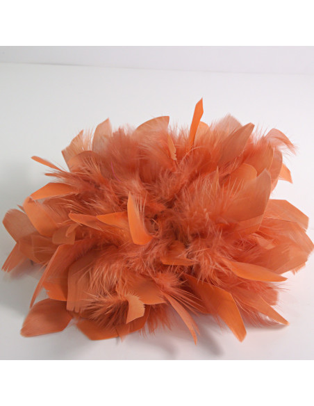 KWIAT Z PIÓR  BROSZKA PRZYPINKA PIÓRA  LOLITA AKCESORIA 16 CM XL