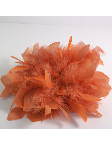 KWIAT Z PIÓR  BROSZKA PRZYPINKA PIÓRA  LOLITA AKCESORIA 16 CM XL