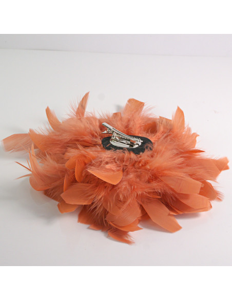 KWIAT Z PIÓR  BROSZKA PRZYPINKA PIÓRA  LOLITA AKCESORIA 16 CM XL