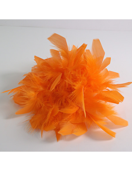 KWIAT Z PIÓR  BROSZKA PRZYPINKA PIÓRA  LOLITA AKCESORIA 16 CM XL