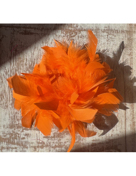 KWIAT Z PIÓR  BROSZKA PRZYPINKA PIÓRA  LOLITA AKCESORIA 16 CM XL