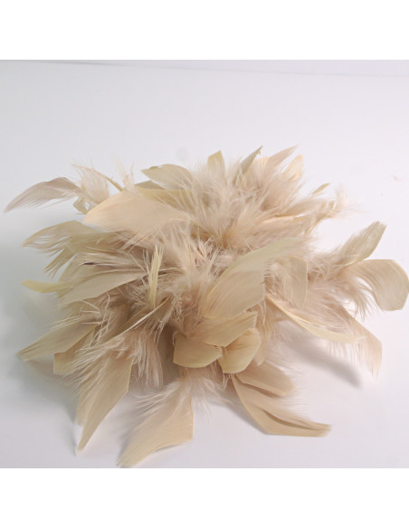 KWIAT Z PIÓR  BROSZKA PRZYPINKA PIÓRA  LOLITA AKCESORIA 16 CM XL