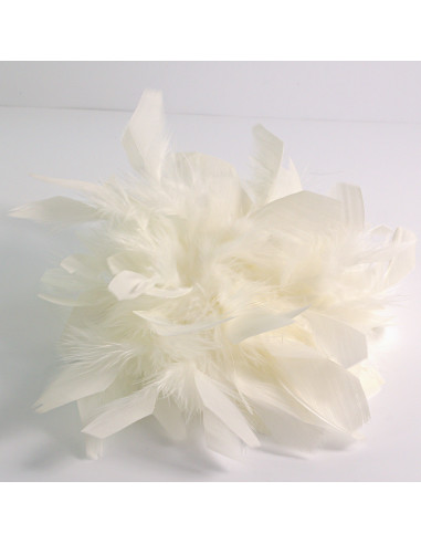 KWIAT Z PIÓR  BROSZKA PRZYPINKA PIÓRA  LOLITA AKCESORIA 16 CM XL