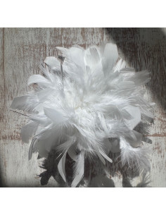 KWIAT Z PIÓR  BROSZKA PRZYPINKA PIÓRA  LOLITA AKCESORIA...