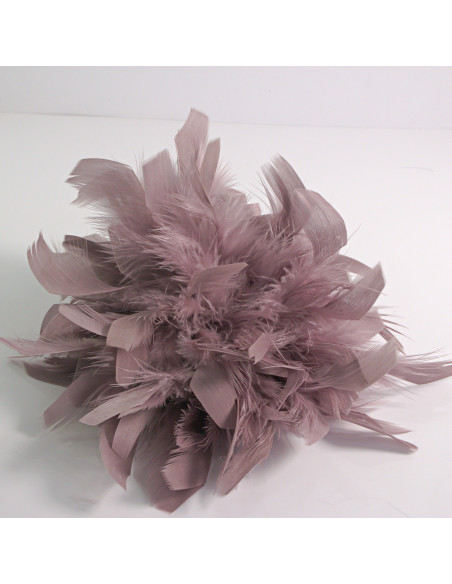 KWIAT Z PIÓR  BROSZKA PRZYPINKA PIÓRA  LOLITA AKCESORIA 16 CM XL