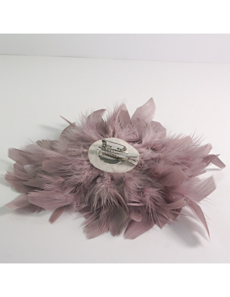 KWIAT Z PIÓR  BROSZKA PRZYPINKA PIÓRA  LOLITA AKCESORIA 16 CM XL