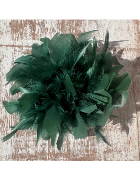 KWIAT Z PIÓR  BROSZKA PRZYPINKA PIÓRA  LOLITA AKCESORIA 16 CM XL