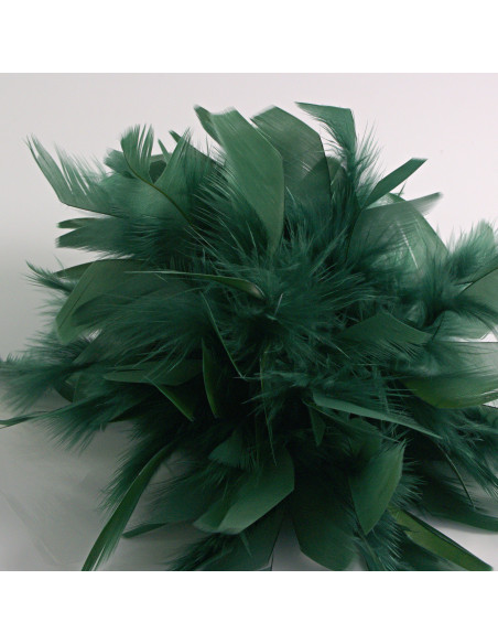 KWIAT Z PIÓR  BROSZKA PRZYPINKA PIÓRA  LOLITA AKCESORIA 16 CM XL