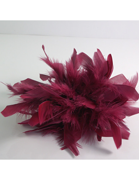 KWIAT Z PIÓR  BROSZKA PRZYPINKA PIÓRA  LOLITA AKCESORIA 16 CM XL