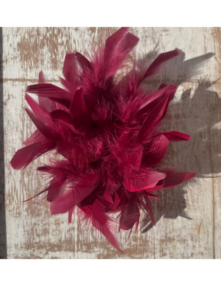 KWIAT Z PIÓR  BROSZKA PRZYPINKA PIÓRA  LOLITA AKCESORIA 16 CM XL