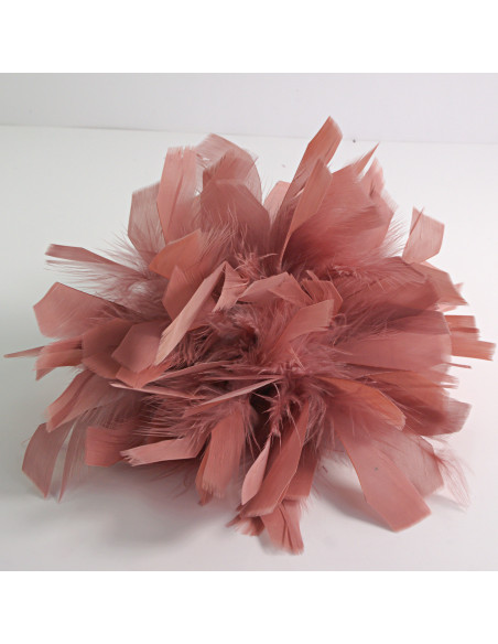 KWIAT Z PIÓR  BROSZKA PRZYPINKA PIÓRA  LOLITA AKCESORIA 16 CM XL