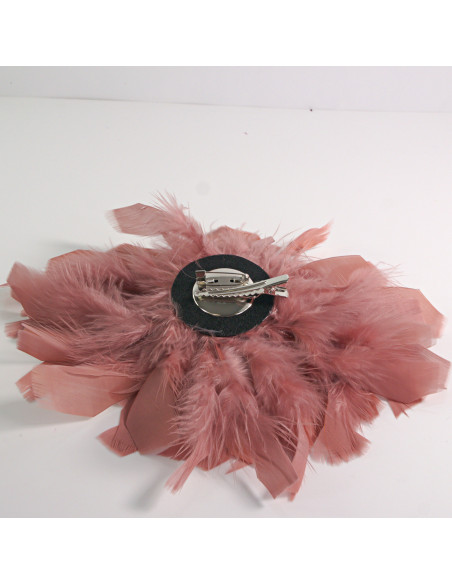 KWIAT Z PIÓR  BROSZKA PRZYPINKA PIÓRA  LOLITA AKCESORIA 16 CM XL