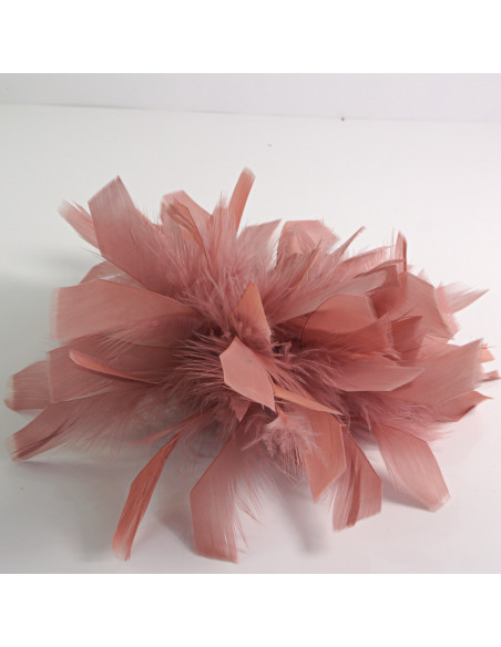 KWIAT Z PIÓR  BROSZKA PRZYPINKA PIÓRA  LOLITA AKCESORIA 16 CM XL