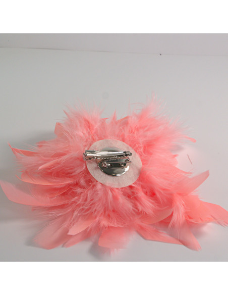 KWIAT Z PIÓR  BROSZKA PRZYPINKA PIÓRA  LOLITA AKCESORIA 16 CM XL