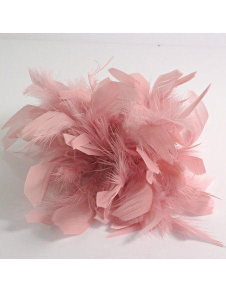 KWIAT Z PIÓR  BROSZKA PRZYPINKA PIÓRA  LOLITA AKCESORIA 16 CM XL