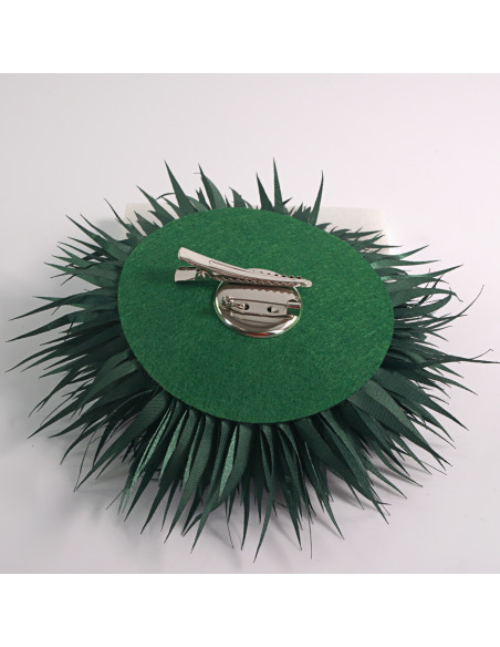 KWIAT Z MATERIAŁU KOLCE  BROSZKA PRZYPINKA LOLITA AKCESORIA 12 cm ZIELONY