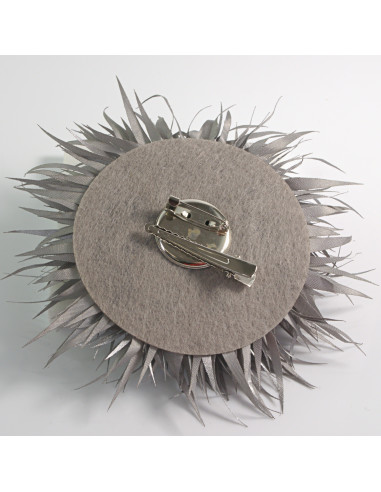 KWIAT Z MATERIAŁU KOLCE  BROSZKA PRZYPINKA...