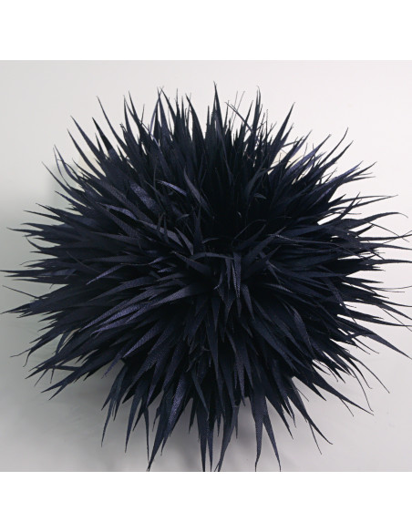 KWIAT Z MATERIAŁU KOLCE  BROSZKA PRZYPINKA LOLITA AKCESORIA 12 cm GRANATOWY