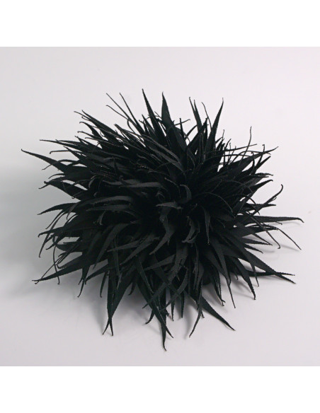 KWIAT Z MATERIAŁU KOLCE  BROSZKA PRZYPINKA LOLITA AKCESORIA 10 cm CZARNY