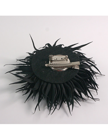 KWIAT Z MATERIAŁU KOLCE  BROSZKA PRZYPINKA...