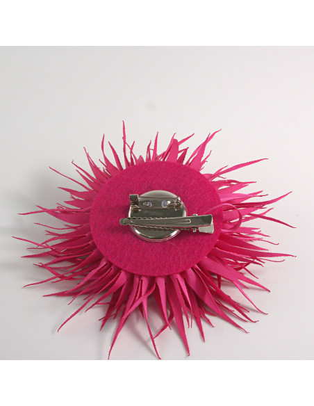 KWIAT Z MATERIAŁU KOLCE  BROSZKA PRZYPINKA KWIATEK  LOLITA AKCESORIA 10 cm