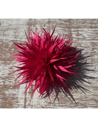 KWIAT Z MATERIAŁU KOLCE  BROSZKA PRZYPINKA...