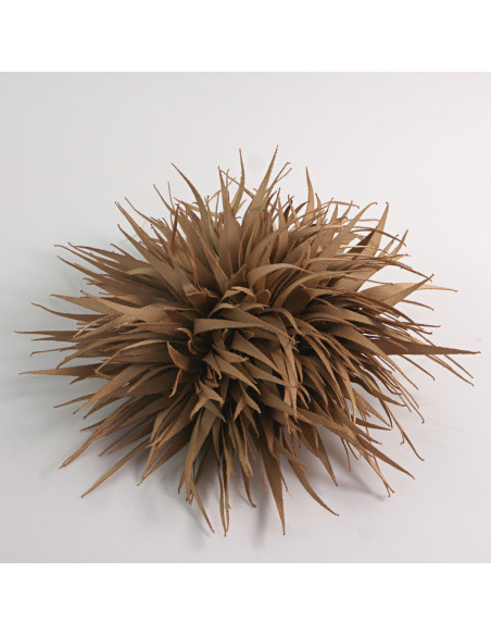 KWIAT Z MATERIAŁU KOLCE  BROSZKA PRZYPINKA  LOLITA AKCESORIA 10 cm BEŻOWY