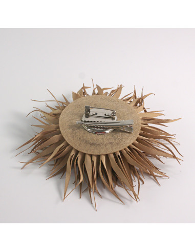 KWIAT Z MATERIAŁU KOLCE  BROSZKA PRZYPINKA...