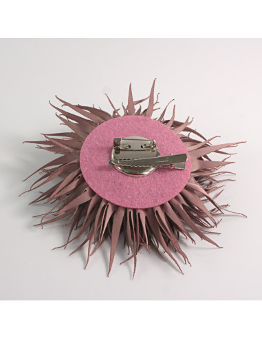 KWIAT Z MATERIAŁU KOLCE  BROSZKA PRZYPINKA...