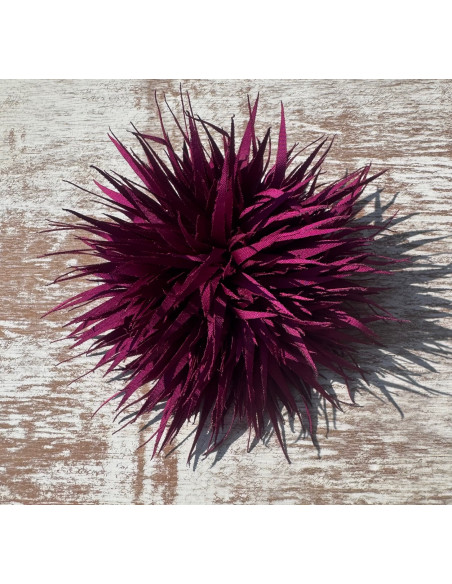 KWIAT Z MATERIAŁU KOLCE  BROSZKA PRZYPINKA LOLITA AKCESORIA 10 cm FIOLETOWY