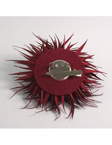 KWIAT Z MATERIAŁU KOLCE  BROSZKA PRZYPINKA...