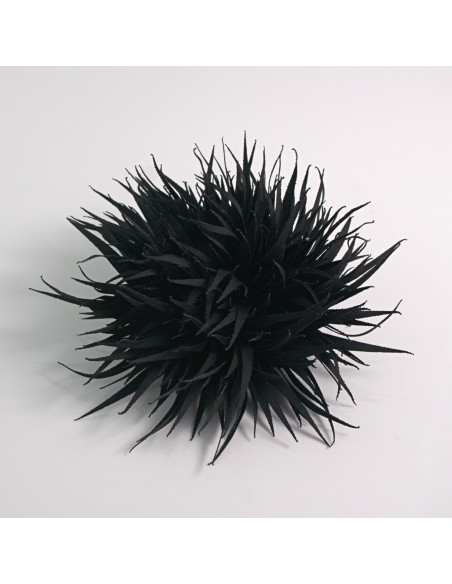KWIAT Z MATERIAŁU KOLCE  BROSZKA PRZYPINKA LOLITA AKCESORIA 10 cm CZARNY
