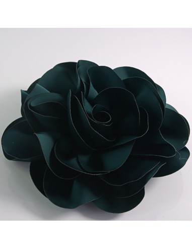 KWIAT Z MATERIAŁU RÓŻA BROSZKA PRZYPINKA LOLITA AKCESORIA 17 cm XL ZIELONY