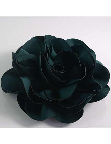 KWIAT Z MATERIAŁU RÓŻA BROSZKA PRZYPINKA LOLITA AKCESORIA 17 cm XL ZIELONY