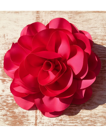 KWIAT Z MATERIAŁU RÓŻA BROSZKA PRZYPINKA LOLITA AKCESORIA 17 cm XL