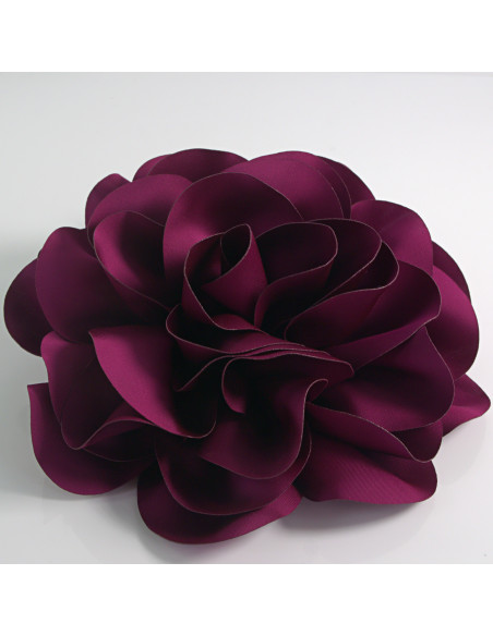 KWIAT Z MATERIAŁU RÓŻA BROSZKA PRZYPINKA LOLITA AKCESORIA 17 cm XL FIOLET