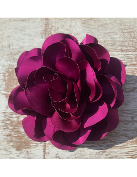 KWIAT Z MATERIAŁU RÓŻA BROSZKA PRZYPINKA LOLITA AKCESORIA 17 cm XL FIOLET