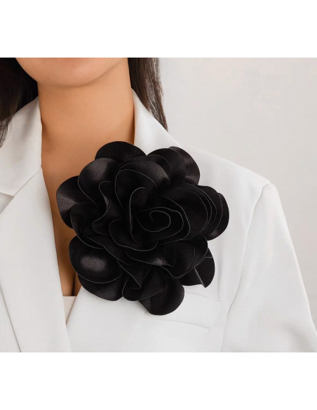 KWIAT Z MATERIAŁU RÓŻA BROSZKA PRZYPINKA LOLITA AKCESORIA 17 cm XL FIOLET