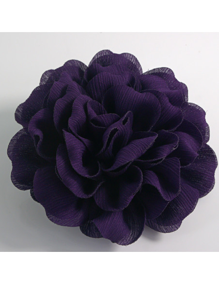 KWIAT Z MATERIAŁU RÓŻA BROSZKA PRZYPINKA LOLITA AKCESORIA 12 CM FIOLETOWY