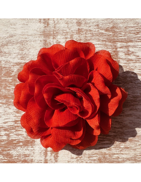 KWIAT Z MATERIAŁU RÓŻA BROSZKA PRZYPINKA LOLITA AKCESORIA 12 CM