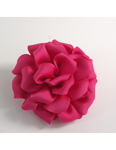 KWIAT Z MATERIAŁU BROSZKA PRZYPINKA LOLITA AKCESORIA 7 CM FUKSJA