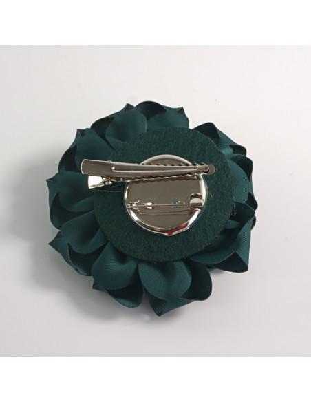 KWIAT Z MATERIAŁU RÓŻA BROSZKA PRZYPINKA LOLITA AKCESORIA 7 CM ZIELONY