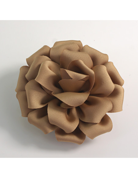 KWIAT Z MATERIAŁU BROSZKA PRZYPINKA LOLITA AKCESORIA 7 CM BEŻOWY
