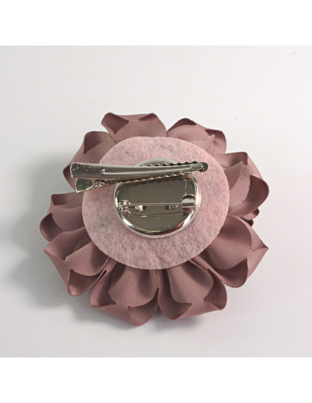 KWIAT Z MATERIAŁU BROSZKA PRZYPINKA LOLITA AKCESORIA 7 CM RÓŻOWY