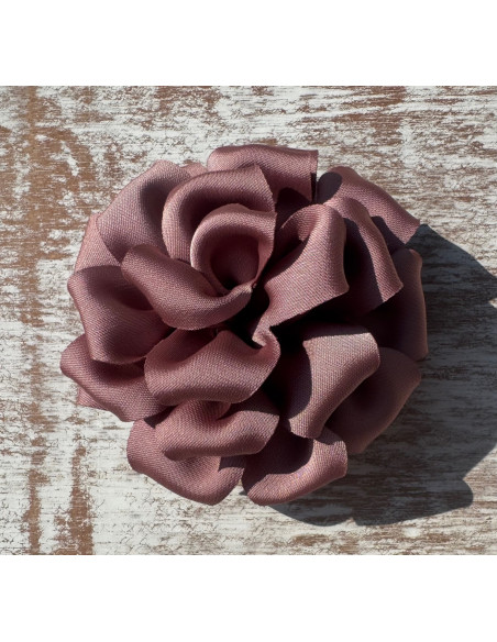 KWIAT Z MATERIAŁU BROSZKA PRZYPINKA LOLITA AKCESORIA 7 CM RÓŻOWY