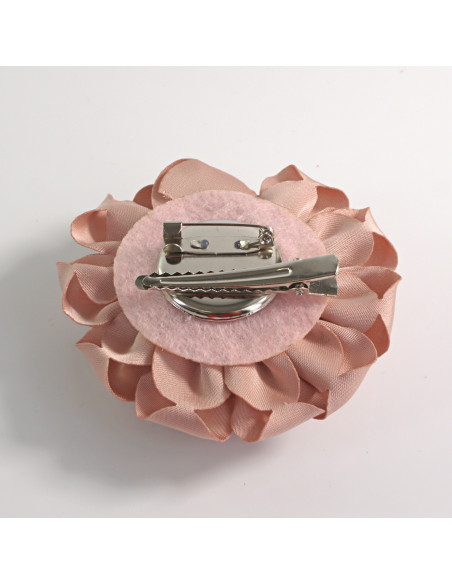 KWIAT Z MATERIAŁU BROSZKA PRZYPINKA LOLITA AKCESORIA 7 CM RÓŻOWY