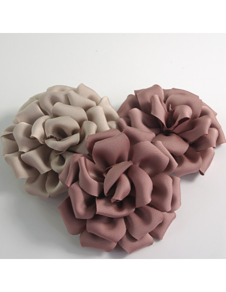 KWIAT Z MATERIAŁU BROSZKA PRZYPINKA LOLITA AKCESORIA 7 CM RÓŻOWY