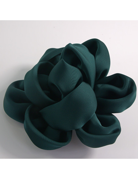 KWIAT Z MATERIAŁU BROSZKA PRZYPINKA LOLITA AKCESORIA 12 CM CIEMNY ZIELONY
